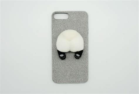 Needle Felted Panda Butt Phone Case Fluffy Corgi Fluffy Cat Phone Accessories Diy Walpaper