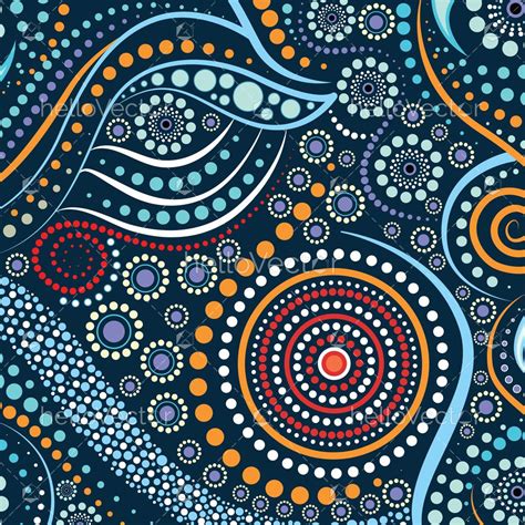 Illustration Based On Aboriginal Style Of Dot Background Download