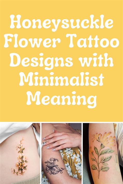 57+ Honeysuckle Flower Tattoo Designs With Minimalist Meaning - Tattoo Glee