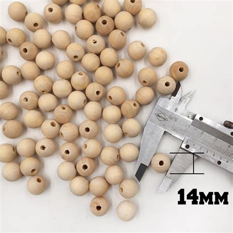 12mm 14mm 16mm 20mm 25mm 30mm Natural Wooden Beads Round Etsy