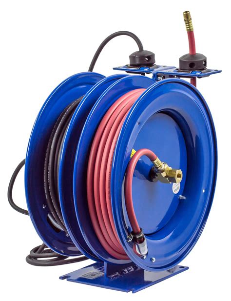 As long as the hose is undamaged, these operating pressures incorporate a wide safety margin. COXREELS Dual Reel Spring Return Hose Reel, Air, Electric ...