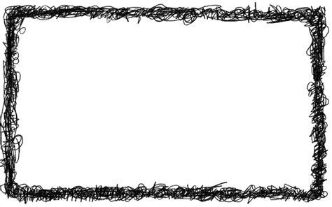 4 Rectangle Scribble Frame Png Transparent