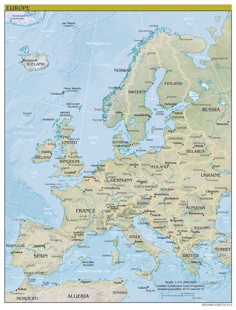 Political Map Of Europe With All Capitals Europe Political Map With