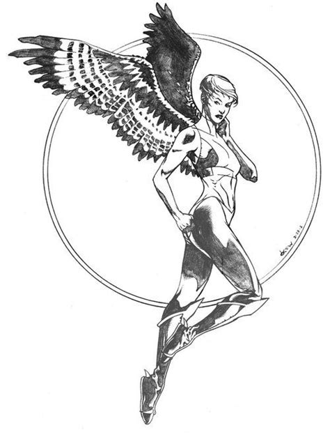 Hawkgirl By Drew Johnson Hawkgirl Drawing Superheroes Hawkman
