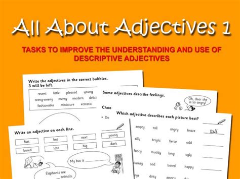 All About Adjectives Teaching Resources