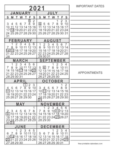 ☼ printable calendar 2021 pdf: 2021 Free Printable Calendars - Free Printable Calendars