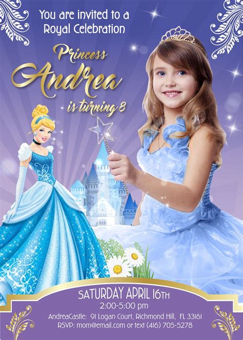 Use The Photo Of Your Little Girl As Cinderella For Her Unique