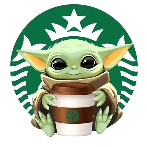 4 Inch Starbucks Baby Yoda Sticker Window Decal