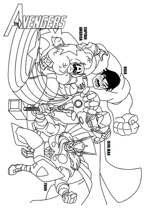 Coloriage Avengers A Imprimer  GreatestColoringBook.com