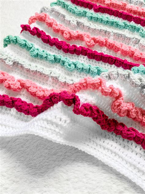 Ruffle Baby Blanket Free Crochet Pattern Truly Crochet