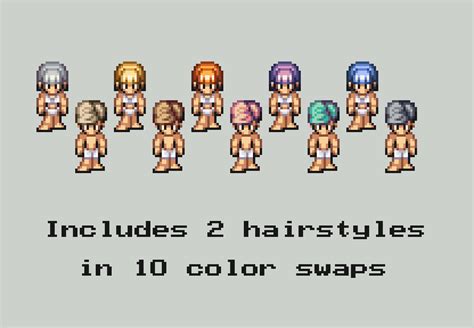 Free Hairstyle Update Character Base A Mana Seed Pixel Art Sprite