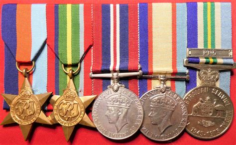 WW AUSTRALIAN ARMY MEDAL GROUP OF QX PACIFIC NEW GUINEA JB Military Antiques