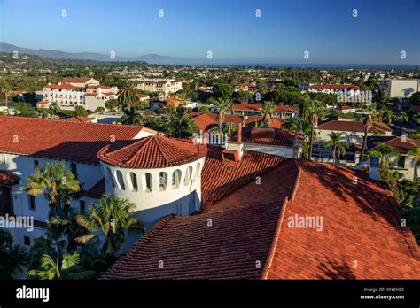 An Aerial View Of The Santa Barbara County Courthouse Stock Photo Alamy