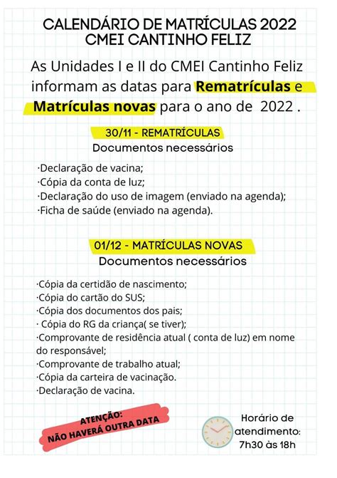 Educação Quatropontense Define Datas De Rematrículas E Matrículas Para Ano Letivo De 2022