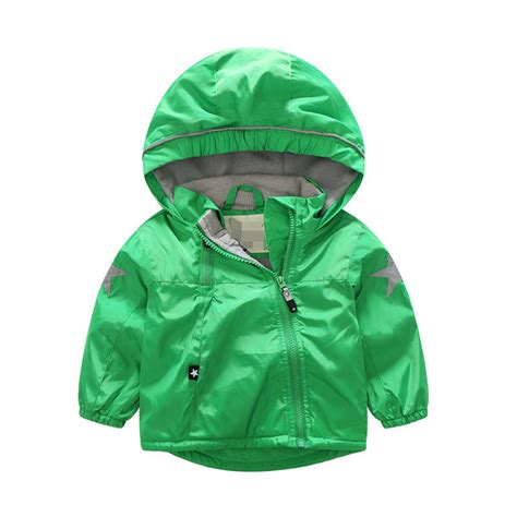 Kids Toddler Boys Jacket Coat Spring Autumn Hooded Windbreaker For