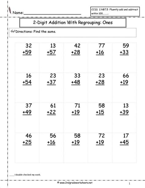 Two Digit Addition Worksheets | Addition with regrouping worksheets
