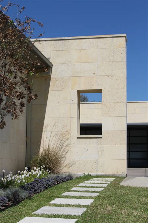 Limestone Wall Cladding Contemporary Exterior Austin By