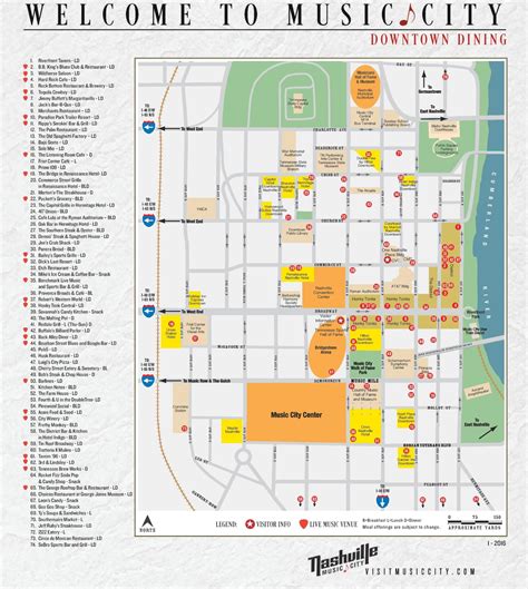 Printable Map Of Downtown Nashville Bars Printable Templates