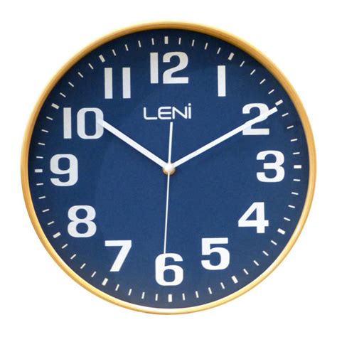 Buy Leni Navy Wooden Wall Clock Large Online Purely Wall Clocks