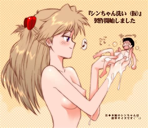 Rule 34 Asuka Langley Sohryu Asushin Blonde Hair Blue Eyes Blush Female Giantess Hair Long