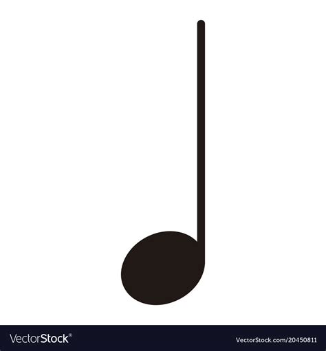 Isolated Quarter Note Musical Note Royalty Free Vector Image