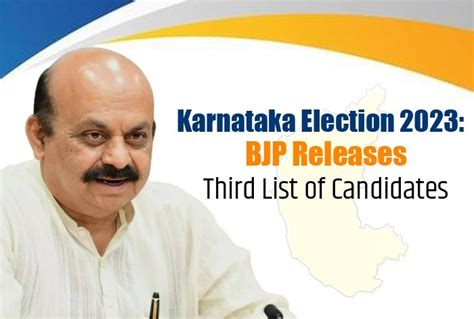 karnataka election 2023 bjp releases third list of candidates check full list here