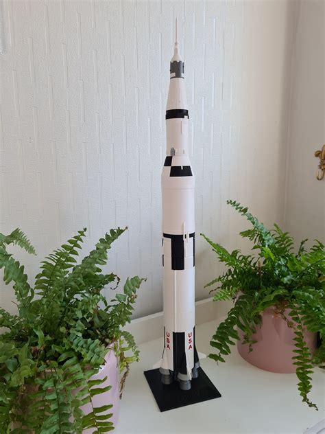 Saturn V Rocket Large Apollo Moon Launch Rocket 3d Printed Etsy