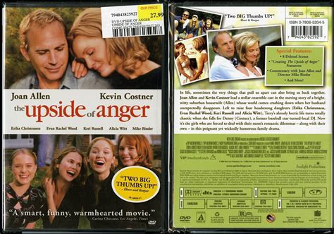 UPSIDE OF ANGER DVD JOAN ALLEN KEVIN COSTNER NEW LINE VIDEO NEW SEALED