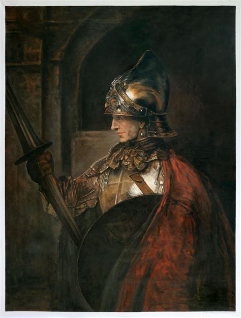 A Man In Armour Alexander The Great Rembrandt Hand Painted Oil Painting
