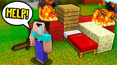 I Pretended To Be A Noob In Minecraft Bedwars Youtube