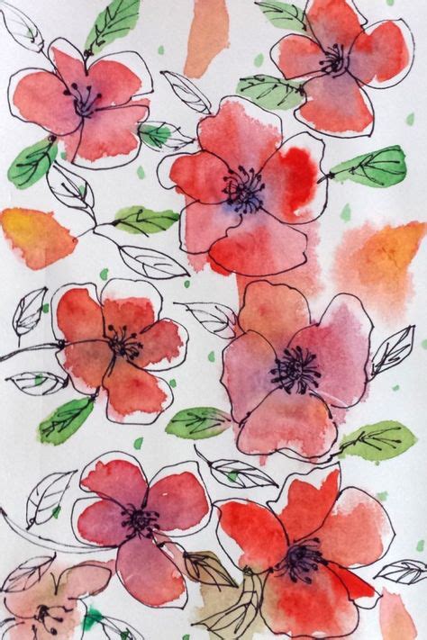 Ideas For Flowers Drawing Watercolor Water Colors Watercolor