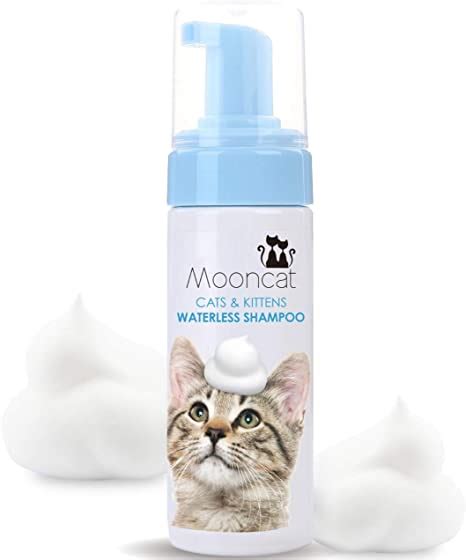 mooncat waterless cat shampoo licking safe dry shampoo for cats no rinse foam cat bath