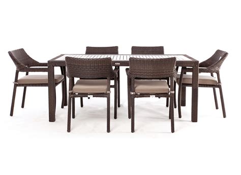 Adjust for square by taking opposite diagonal measurements and adjusting until the opposite diagonals match. Ciro rectangular synthetic wood top outdoor dining table ...