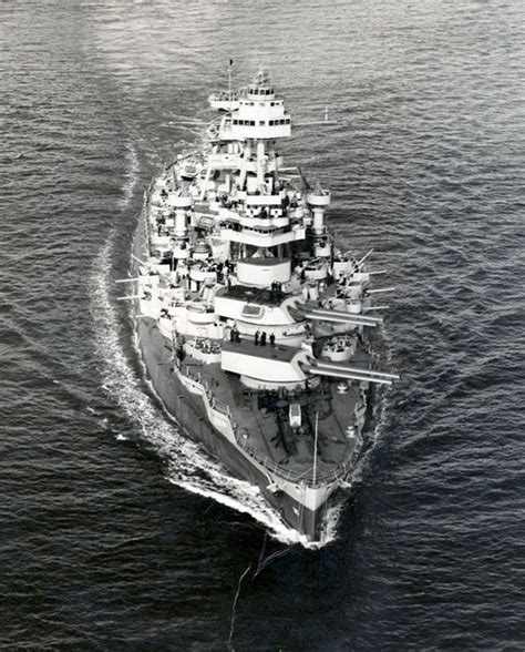 American Super Dreadnought Battleship Uss Texas Bow View Naval History