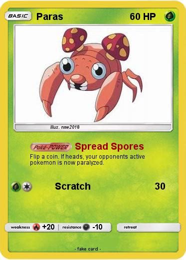 Pokémon Paras 59 59 Spread Spores My Pokemon Card