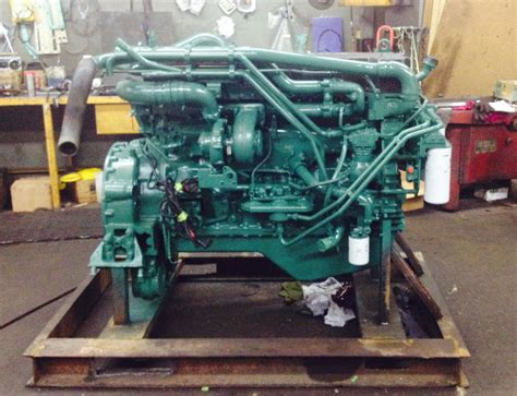 Volvo Articulated Truck Engine Rebuilt Painted And Handed Off To The