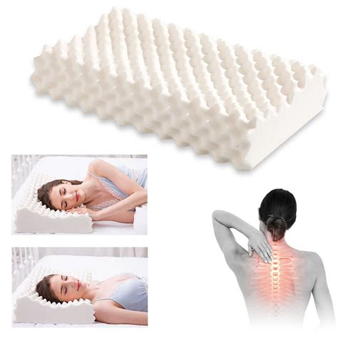 Orthopedic Latex Massage Pillow Pure Natural Thailand Original Neck Sleep Pillows Protect