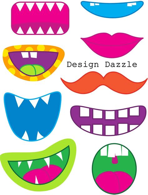Mouths For National Smile Day Craft Monster Photo Booths Photo Booth