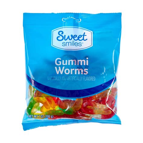 Sweet Smiles Gummi Worms 7 Oz