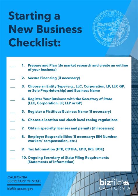 New Business Checklist Business Starting Checklist Pdf Start California