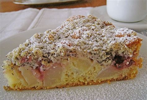 Für den belag äpfel und birnen schälen, in spalten schneiden, mit zitronensaft, zucker und zimt vermischen. Apfel - Birnen - Kuchen von mima53 | Chefkoch.de