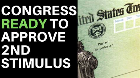 2nd Stimulus Check Update Congress Now Ready To Approve 2nd Stimulus Package Youtube