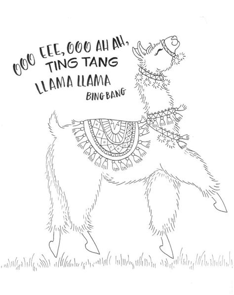 coloring  dancing llama   colored pencils tombow usa blog llama drawing coloring