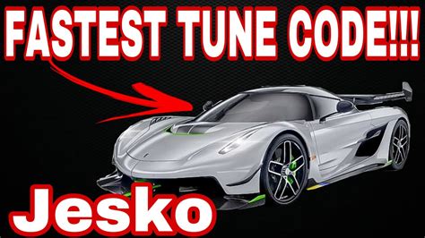 BEST TUNE CODE FOR KOENIGSEGG JESKO Forza Horizon YouTube