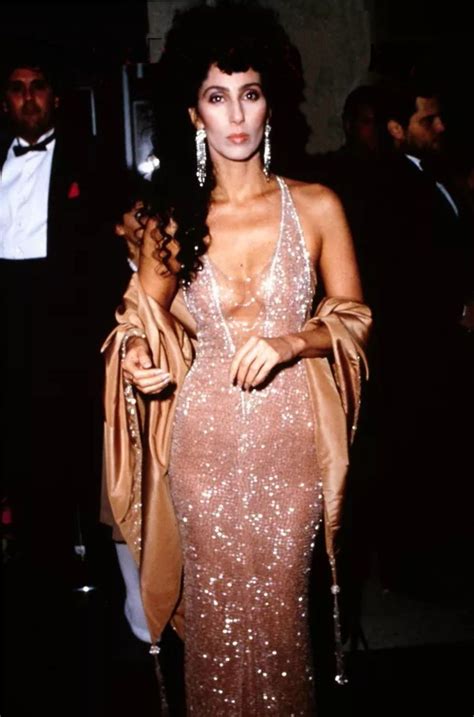 Academy Awards In Beaded Bob Mackie Cher S Date For The Evening