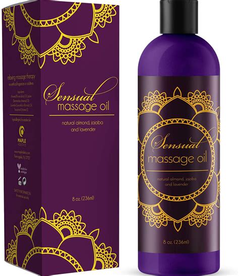 Sensual Massage Oil With Relaxing Lavender Almond Oil And Jojoba For Men And Women 100