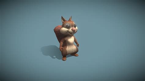 Cartoon Squirrel Animated 3d Model Buy Royalty Free 3d Model By