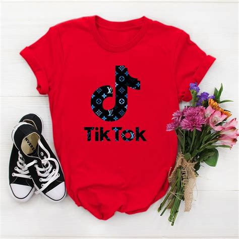 Designer Inspired Tiktok Lv Custom Shirts Unisex Tik Tok Tees Etsy