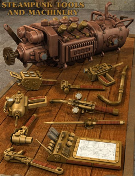 Steampunk Tools And Machinery Daz 3d