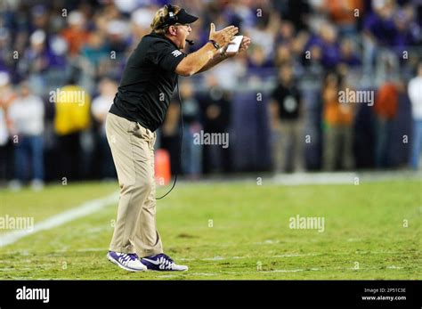 Oct Ft Worth Tx United States Of America Tcu Horned Frogs Head Coach Gary